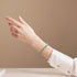 Bracelet Love en verre Firefly en argent sterling 925 bleu sarcelle x rose